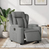 Sillón reclinable eléctrico de tela gris oscuro 1