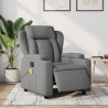 Sillón reclinable de masaje eléctrico tela gris oscuro 1