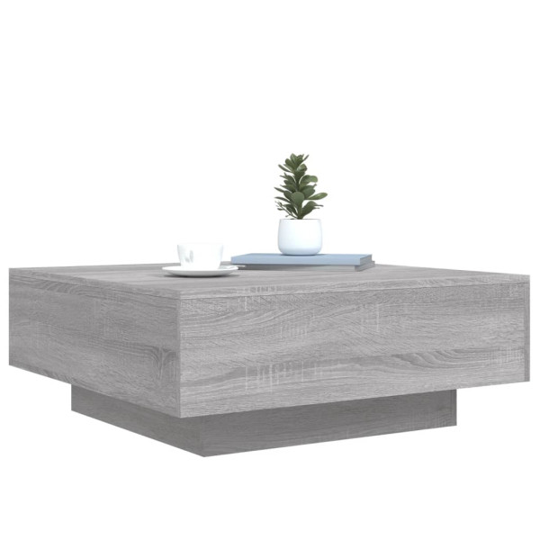 Mesa de centro madera de ingeniería gris Sonoma 80x80x31 cm M 4
