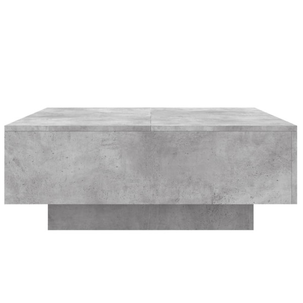 Mesa de centro madera de ingeniería gris hormigón 80x80x31 cm M 5