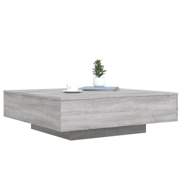 Mesa de centro madera de ingeniería gris Sonoma 100x100x31 cm M 4