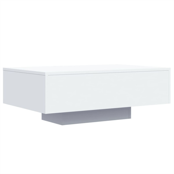 Mesa de centro com luzes LED 85x55x31 cm branco M 3