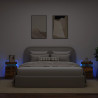 Mesitas de noche con luces LED 2 uds roble ahumado 35x39x55 cm 4