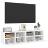 Móveis de parede p/ TV 2pcs 60x30x30cm derivados madeira branco 5