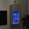 Mueble para TV con luces LED gris Sonoma 40.5x30x90 cm 5