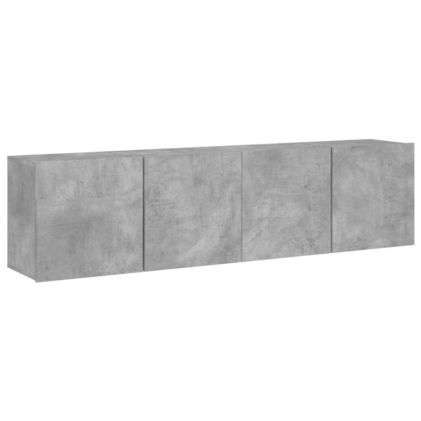 Muebles para TV de pared 2 unidades gris hormigón 80x30x41 cm M 2