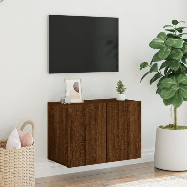 Mueble para TV de pared roble marrón 60x30x41 cm M 3