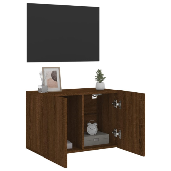 Mueble para TV de pared roble marrón 60x30x41 cm M 4