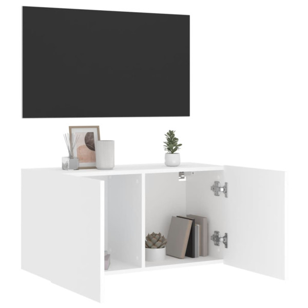 Mueble para TV de pared blanco 80x30x41 cm M 4