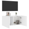 Mueble para TV de pared blanco 80x30x41 cm 4