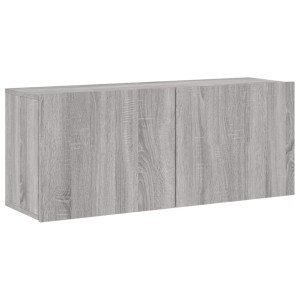 Mueble para TV de pared gris Sonoma 100x30x41 cm H
