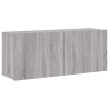 Mueble para TV de pared gris Sonoma 100x30x41 cm 2