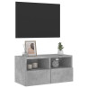 Mueble de pared TV madera ingeniería gris hormigón 60x30x30 cm 5