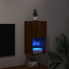 Mueble para TV con luces LED roble marrón 30.5x30x60 cm 5