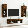 Mueble para TV con luces LED roble ahumado 60x30x30 cm 4