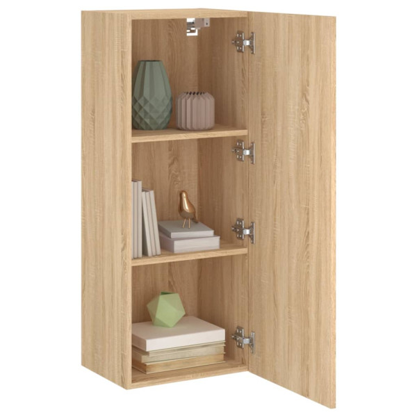 Mueble TV de pared madera ingeniería roble Sonoma 40.5x30x102cm M 5