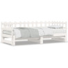 Sofá-cama de puxar 2x(90x200) cm pinho maciço branco 1