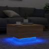 Mesa de centro con luces LED roble Sonoma 55x55x31 cm 4