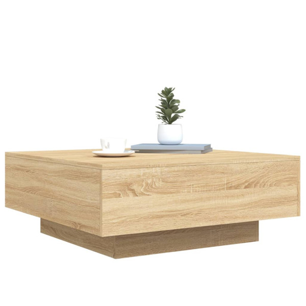 Mesa de centro madera de ingeniería roble Sonoma 80x80x31 cm M 4