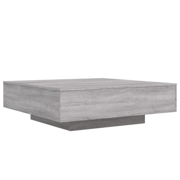 Mesa de centro con luces LED gris Sonoma 100x100x31 cm M 3