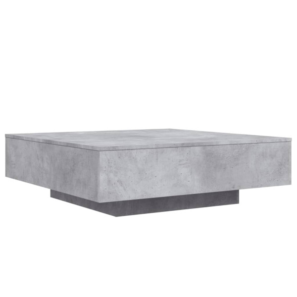 Mesa de centro com luzes LED 100x100x31 cm cinzento cimento M 3