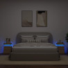 Mesitas de noche con luces LED 2 uds roble Sonoma 35x39x55 cm 4