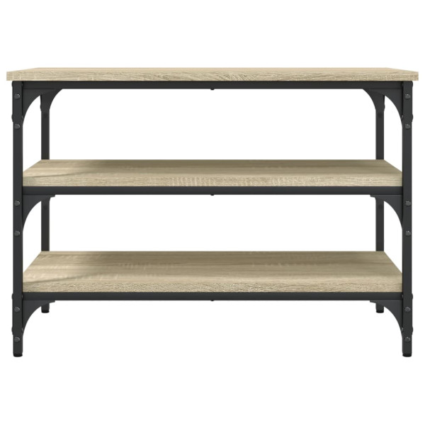 Banco zapatero madera de ingeniería roble Sonoma 70x38.5x49 cm M 5
