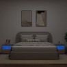 Mesitas de noche con luces LED 2 uds roble Sonoma 50x40x45 cm 4