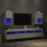 Muebles para TV con luces LED 2 uds blanco 30.5x30x60 cm 4