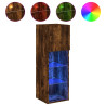 Mueble para TV con luces LED roble ahumado 30.5x30x90 cm 2