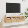 Muebles de TV de pared 2 uds madera roble Sonoma 60x30x30 cm 1