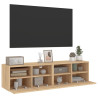 Muebles de TV de pared 2 uds madera roble Sonoma 60x30x30 cm 5