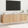 Muebles para TV de pared 2 unidades roble Sonoma 80x30x41 cm 1