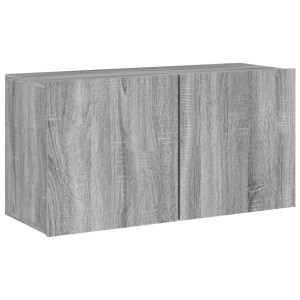 Móvel de parede para TV 80x30x41 cm cinzento sonoma H