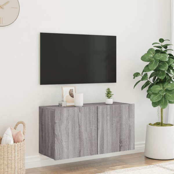 Mueble para TV de pared gris Sonoma 80x30x41 cm M 3