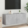Mueble para TV de pared gris hormigón 100x30x41 cm 1