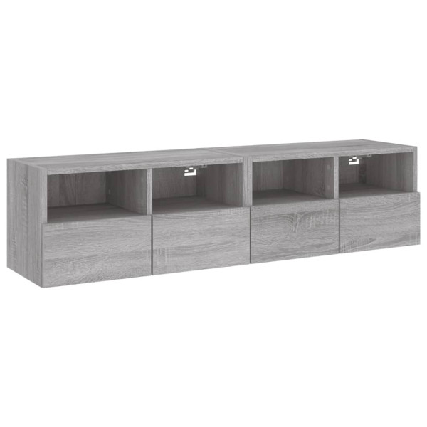 Móveis parede p/ TV 2pcs 60x30x30cm deriv. madeira cinza sonoma M 2