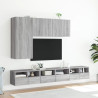 Muebles de pared para TV 2 uds madera gris Sonoma 60x30x30 cm 4