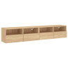 Muebles de pared para TV 2 uds madera roble Sonoma 80x30x30 cm 2