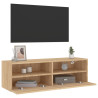 Mueble de pared TV madera ingeniería roble Sonoma 100x30x30 cm 5