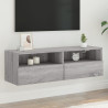 Mueble de pared TV madera ingeniería Sonoma gris 100x30x30 cm 1