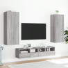 Móvel de TV de parede madeira engenharia cinza Sonoma 40.5x30x102 cm 4