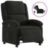 Sillón reclinable eléctrico de tela negro 2