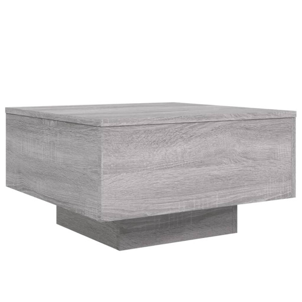 Mesa de centro con luces LED gris Sonoma 55x55x31 cm M 3