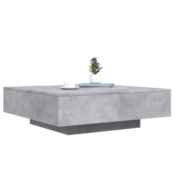 Mesa de centro madera de ingeniería gris hormigón 100x100x31 cm M 4