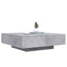 Mesa de centro madera de ingeniería gris hormigón 100x100x31 cm 4