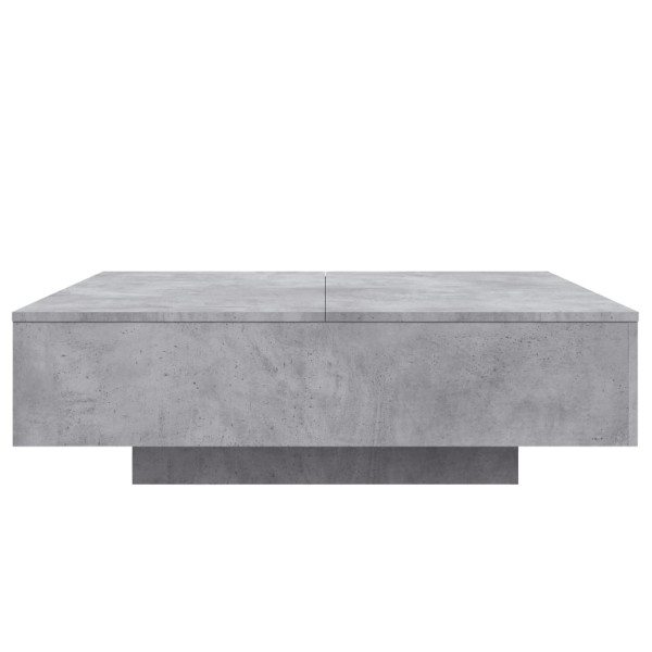 Mesa de centro madera de ingeniería gris hormigón 100x100x31 cm M 5