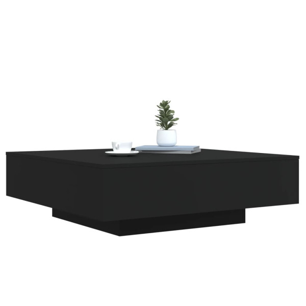 Mesa de centro con luces LED negro 100x100x31 cm M 5