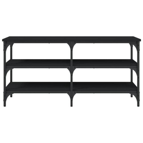 Banco zapatero madera de ingeniería negro 100x38.5x49 cm M 5