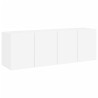 Móveis de parede para TV 2 pcs 60x30x41 cm branco 2